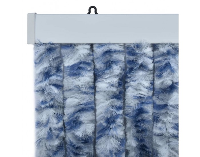 Sonata Завеса против насекоми, синьо и бяло, 90x200 см, шенил