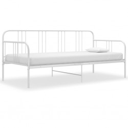 Sonata Рамка за легло, разтегателен диван, бяла, метал, 90x200 см - Легла
