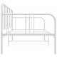 Sonata Рамка за легло, разтегателен диван, бяла, метал, 90x200 см