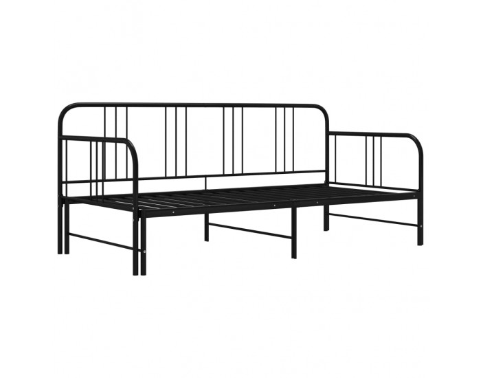 Sonata Рамка за легло, разтегателен диван, черна, метал, 90x200 см