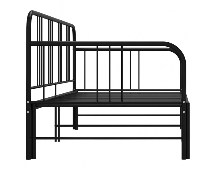 Sonata Рамка за легло, разтегателен диван, черна, метал, 90x200 см