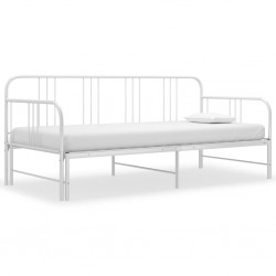 Sonata Рамка за легло, разтегателен диван, бяла, метал, 90x200 см - Легла