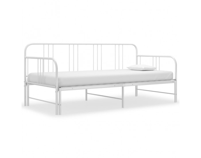 Sonata Рамка за легло, разтегателен диван, бяла, метал, 90x200 см