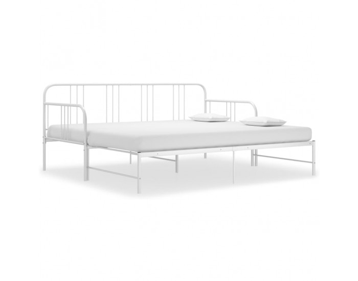 Sonata Рамка за легло, разтегателен диван, бяла, метал, 90x200 см