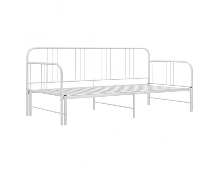 Sonata Рамка за легло, разтегателен диван, бяла, метал, 90x200 см