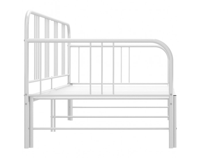 Sonata Рамка за легло, разтегателен диван, бяла, метал, 90x200 см