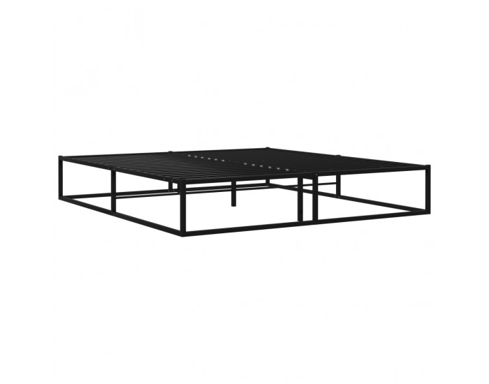 Sonata Рамка за легло, черна, метал, 200x200 cм