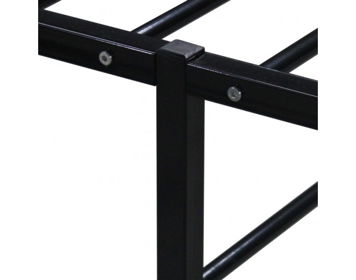 Sonata Рамка за легло, черна, метал, 200x200 cм