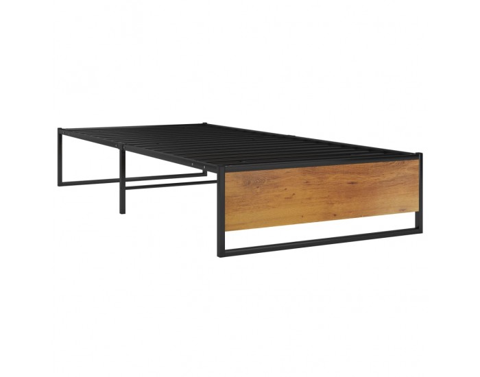 Sonata Рамка за легло, черна, метал, 100x200 cм