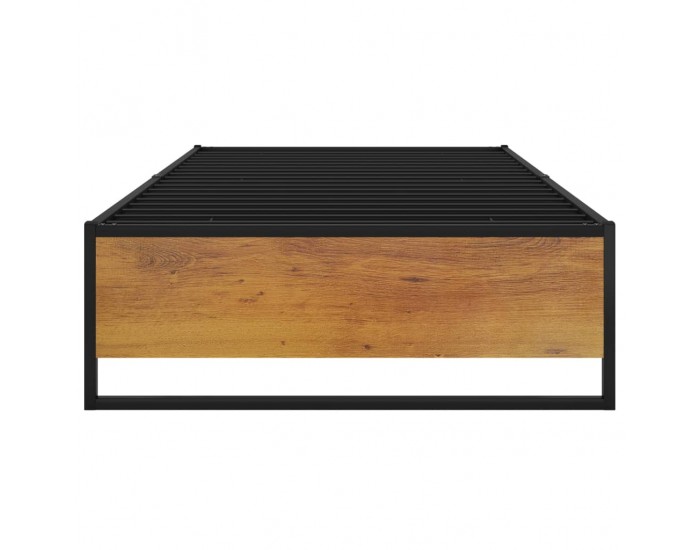 Sonata Рамка за легло, черна, метал, 100x200 cм