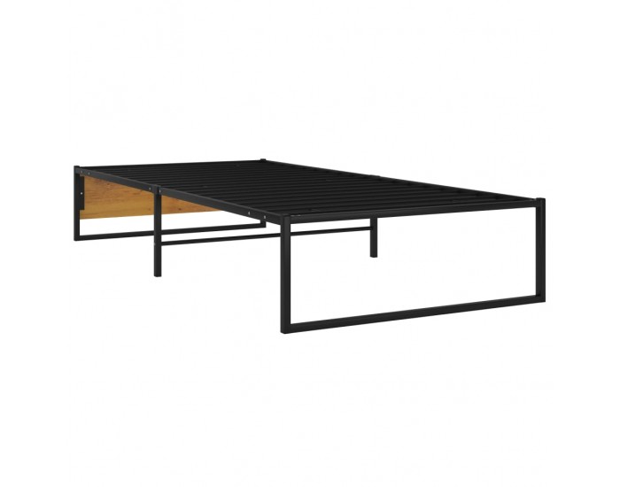 Sonata Рамка за легло, черна, метал, 100x200 cм