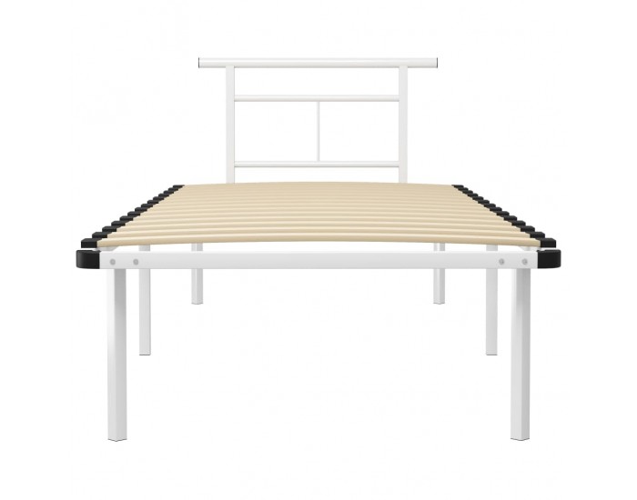 Sonata Рамка за легло, бяла, метал, 90x200 см