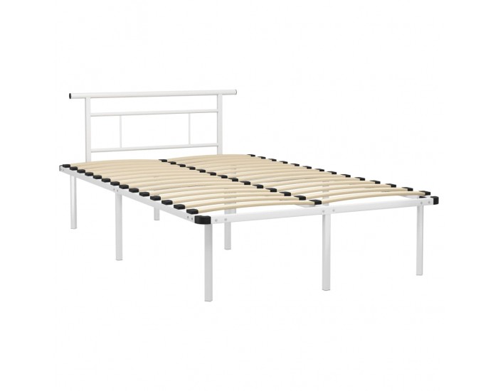 Sonata Рамка за легло, бяла, метал, 120x200 cм