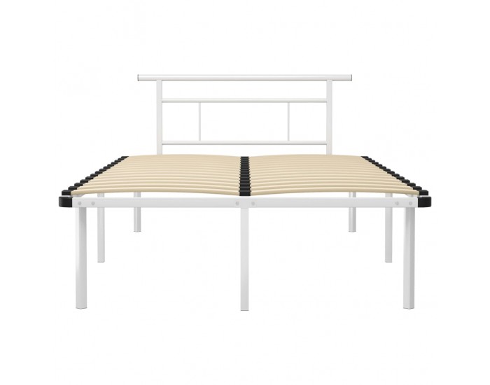 Sonata Рамка за легло, бяла, метал, 120x200 cм