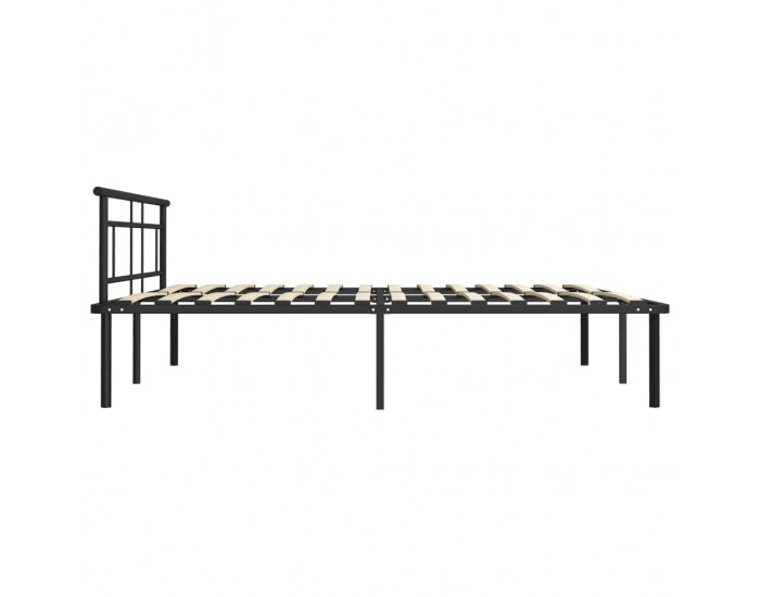 Sonata Рамка за легло, черна, метал, 180x200 cм