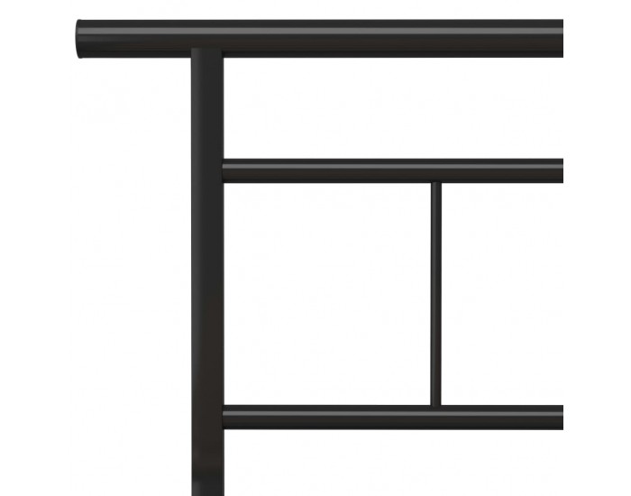 Sonata Рамка за легло, черна, метал, 180x200 cм