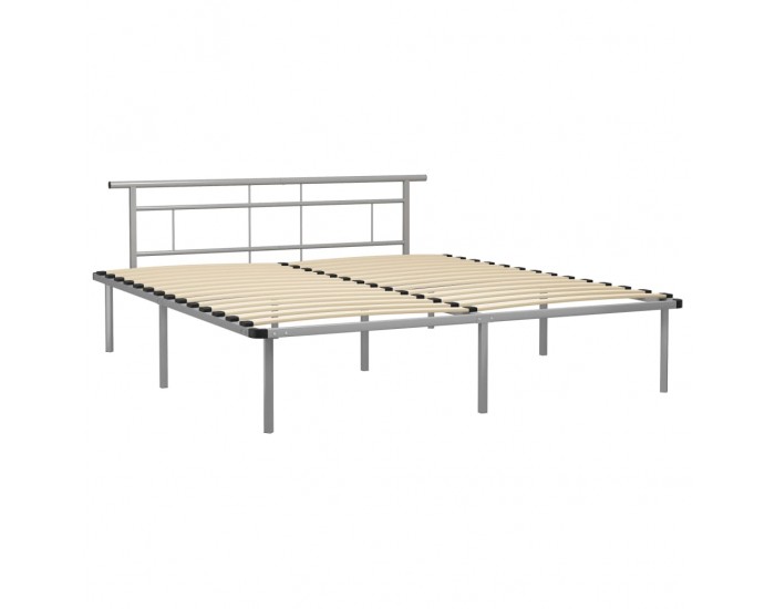 Sonata Рамка за легло, сива, метал, 200x200 cм