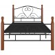 Sonata Рамка за легло, черна, метал, 90x200 см