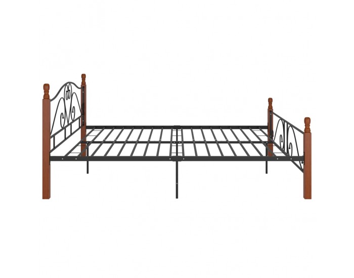 Sonata Рамка за легло, черна, метал, 200x200 cм