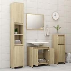 Sonata Комплект мебели за баня от 4 части, дъб сонома, ПДЧ - Комплекти