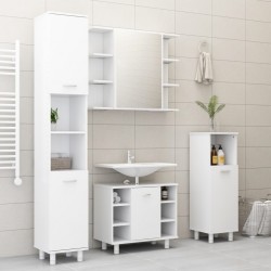 Sonata Комплект мебели за баня от 4 части, бял, ПДЧ - Баня