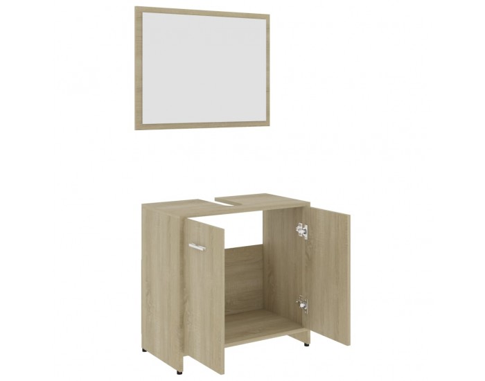 Sonata Комплект мебели за баня от 3 части, дъб сонома, ПДЧ