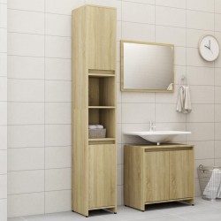 Sonata Комплект мебели за баня от 3 части, дъб сонома, ПДЧ - Баня