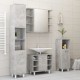Sonata Комплект мебели за баня от 3 части, бетонно сив, ПДЧ