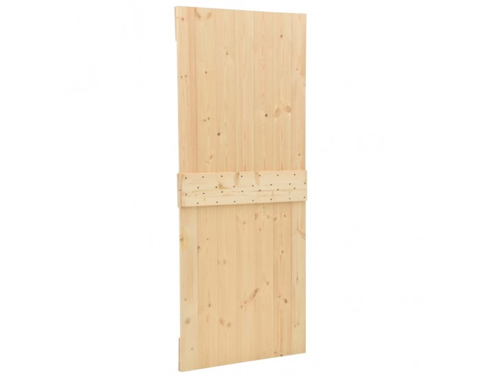 Sonata Плъзгаща врата с монтажни части, 80x210 см, борово дърво масив