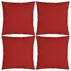 Sonata Декоративни възглавници, 4 бр, червени, 40x40 см, текстил - Мека мебел