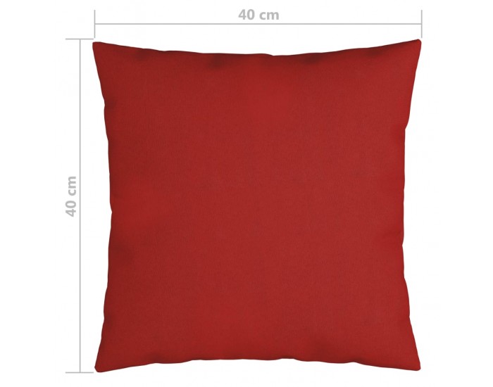 Sonata Декоративни възглавници, 4 бр, червени, 40x40 см, текстил