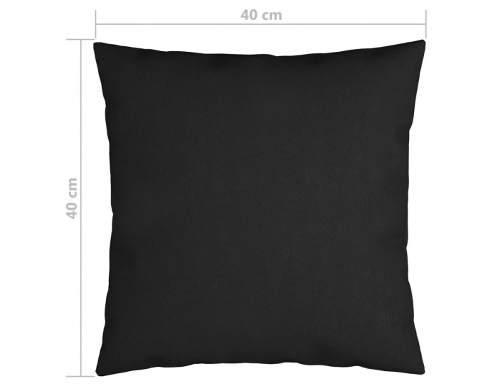 Sonata Декоративни възглавници, 4 бр, черни, 40x40 см, текстил