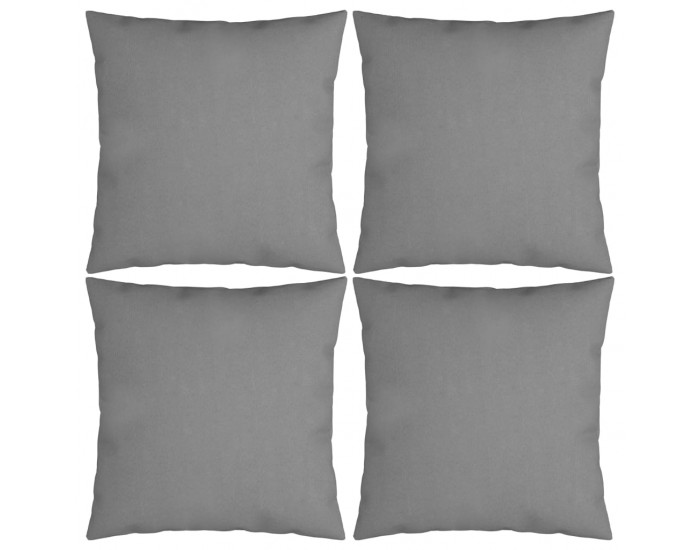 Sonata Декоративни възглавници, 4 бр, сиви, 50x50 см, текстил