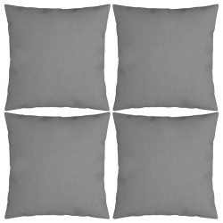 Sonata Декоративни възглавници, 4 бр, сиви, 60x60 см, текстил - Мека мебел