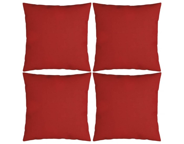 Sonata Декоративни възглавници, 4 бр, червени, 60x60 см, текстил