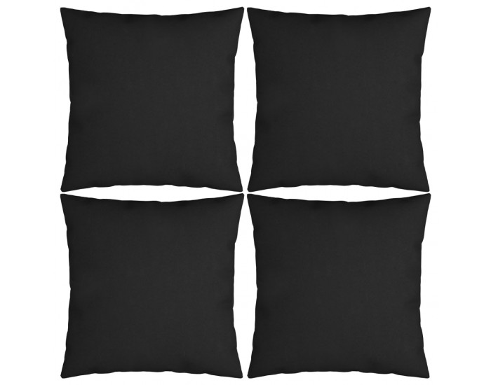 Sonata Декоративни възглавници, 4 бр, черни, 60x60 см, текстил