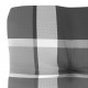 Sonata Палетна възглавница за диван, сиво каре, 50x50x12 см