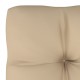 Sonata Възглавница за палетен диван, бежова, 70x70x12 см