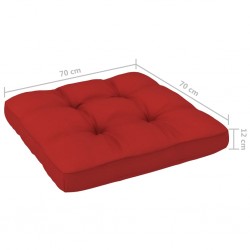 Sonata Възглавница за палетен диван, червена, 70x70x12 см - Градински Дивани и Пейки