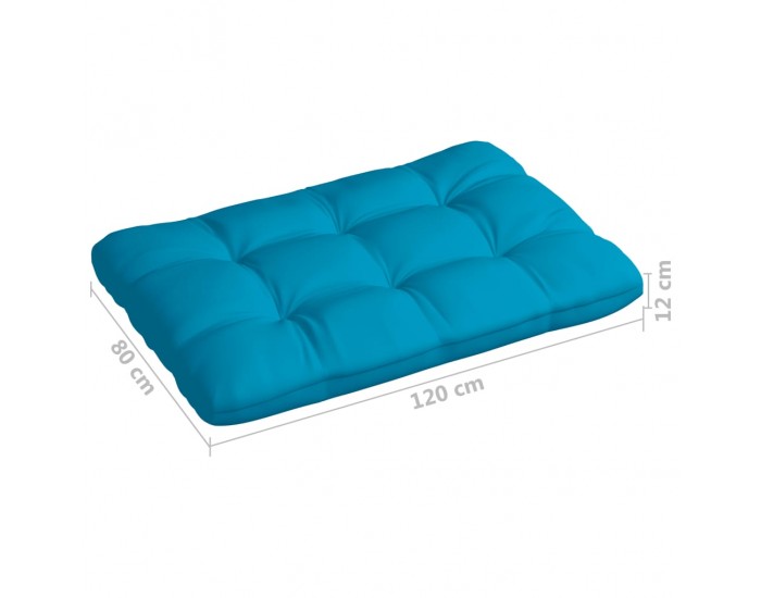 Sonata Палетна възглавница за диван, синя, 120x80x12 см