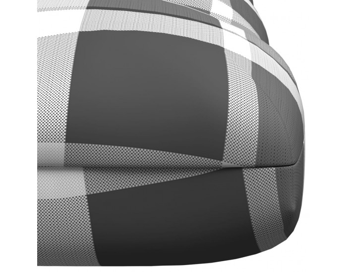 Sonata Палетна възглавница, сиво каре, 120x80x12 см, плат