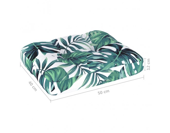 Sonata Възглавница за палетен диван, на листа, 50x40x12 см