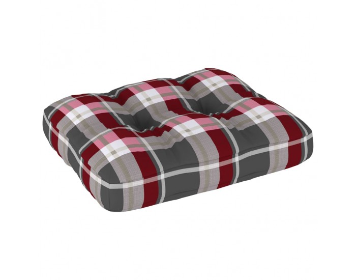 Sonata Палетна възглавница за диван, червено каре, 50x40x12 см
