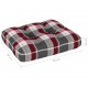 Sonata Палетна възглавница за диван, червено каре, 50x40x12 см