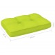 Sonata Възглавница за палетен диван, светлозелена, 60x40x12 см