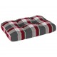 Sonata Палетна възглавница за диван, червено каре, 60x40x12 см