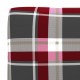 Sonata Палетна възглавница за диван, червено каре, 70x40x12 см