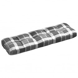 Sonata Възглавница за градински диван, сиво каре, 120x40x12 см, плат - Градински Дивани и Пейки