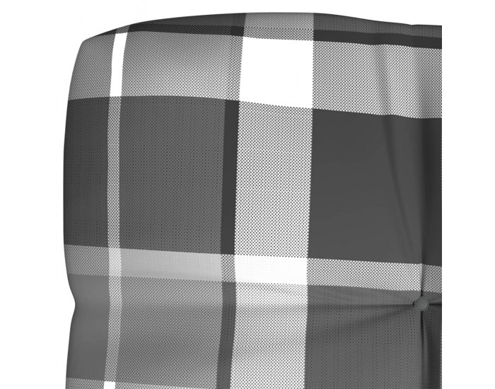 Sonata Възглавница за градински диван, сиво каре, 120x40x12 см, плат