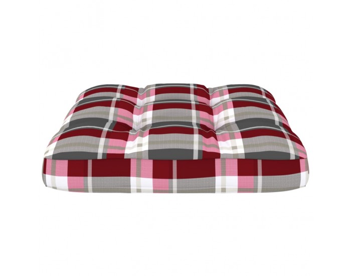 Sonata Палетни възглавници за диван, 2 бр, червено каре